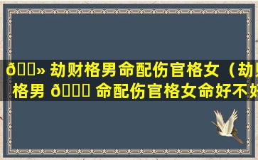 🌻 劫财格男命配伤官格女（劫财格男 🐘 命配伤官格女命好不好）